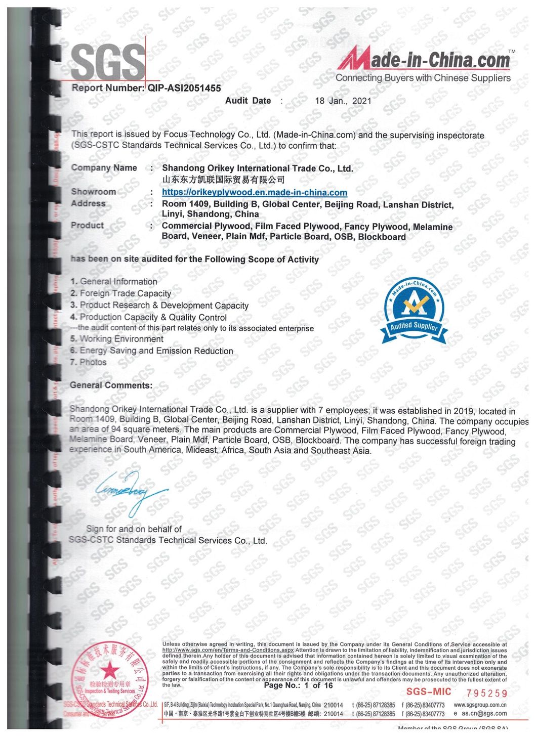 1220*2440*18mm BB/CC Grade E0 Glue Commercial Plywood for Furniture From Manufacture