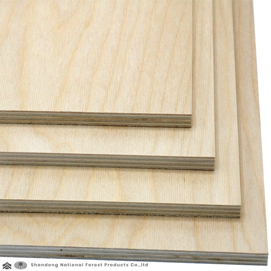 1220 *2440mm Hardwood Bleached Commercial Wateproof Poplar Plywood