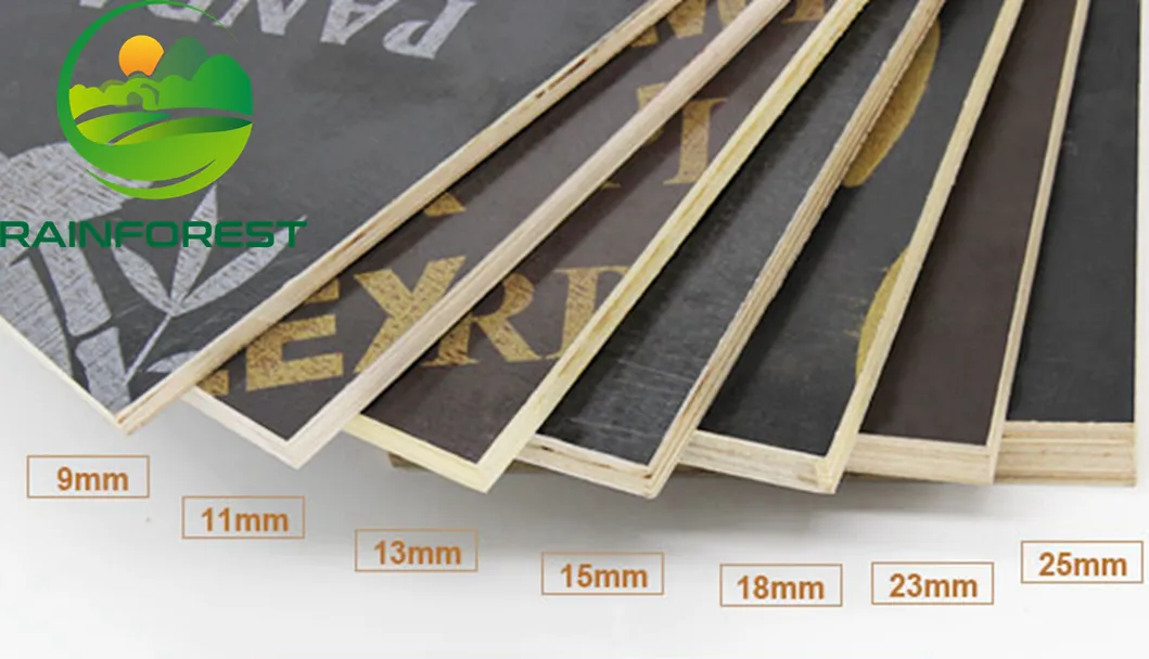 18mm Black Film Faced Plywood Finger Joint Two Time Hot Press for Building