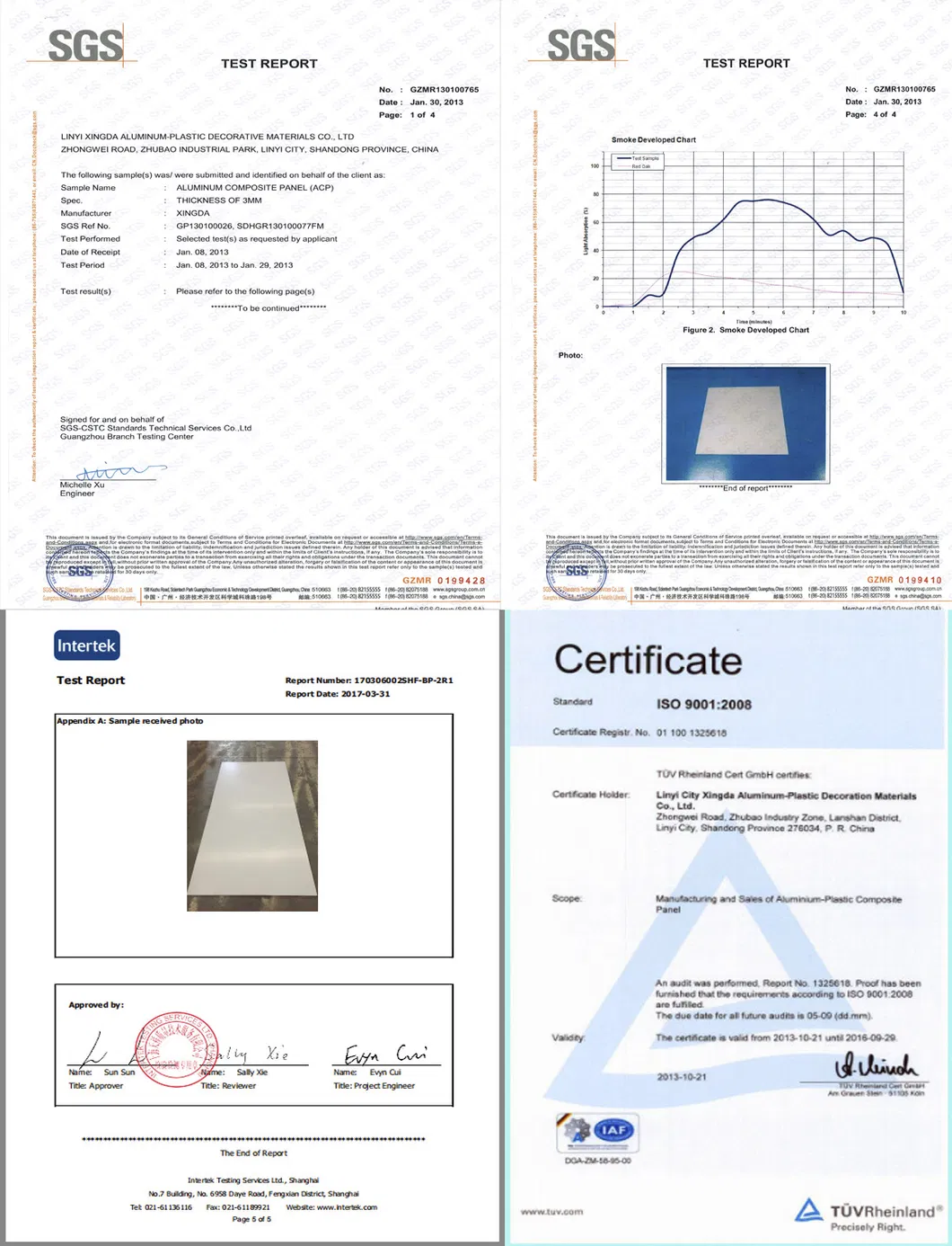 20 Years Warranty Fireproof Aluminum Cladding Panel (NT-8009)