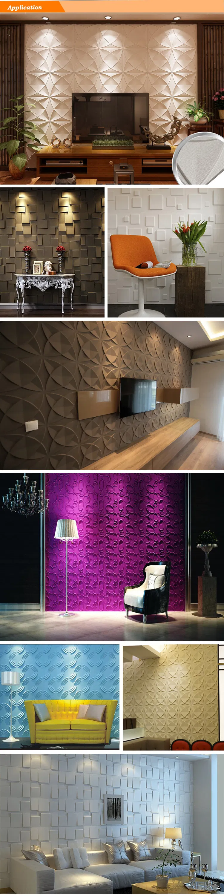 2019 New Arrival Eco-Friendly Material Paintable Wall Panel 3D PVC Board