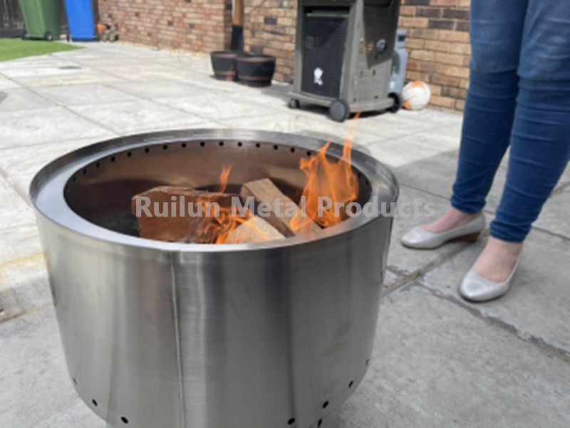 22 Inches (55 cm) 304 Stainless Steel Folding Portable Outdoor Camping Wood Burning Fire Pit with Cloth Bag