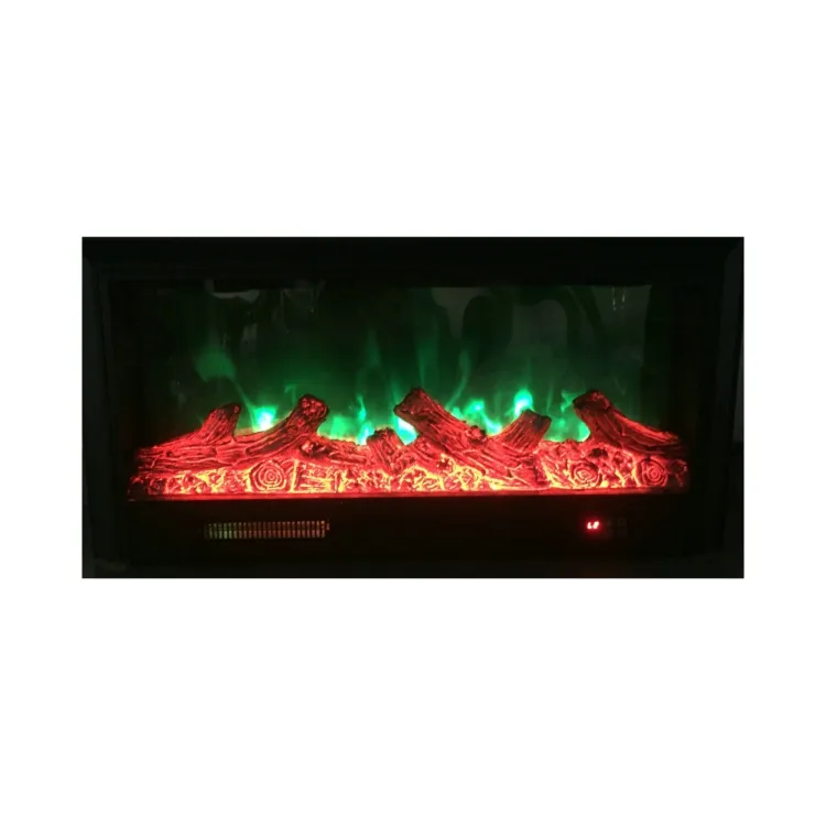 3D Changeable Flame Thermostat Remote Control Wall Mounted Electric Fireplace