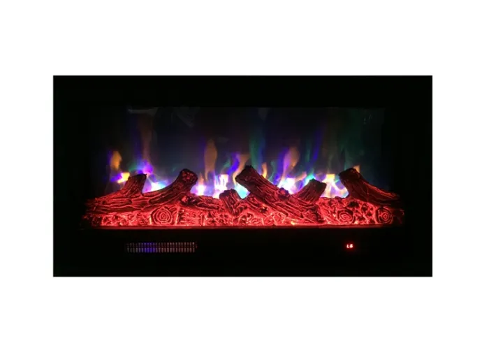 3D Changeable Flame Thermostat Remote Control Wall Mounted Electric Fireplace