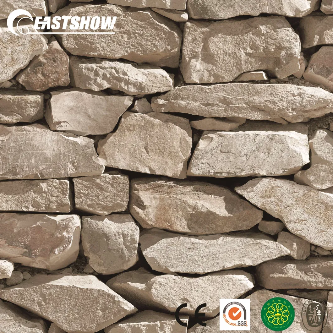 3D Nature Stone Pattern High Quality PVC Wall Paper for Wall Decoration
