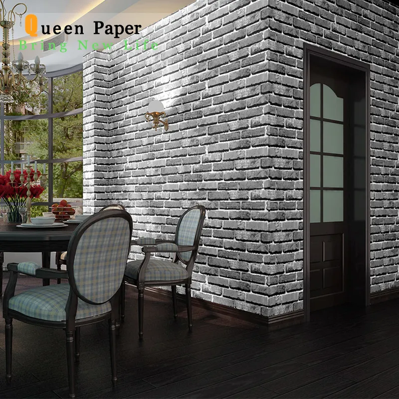3D Simulation of Brick Pattern Design PVC Wallpaper Wall Coating Wallpaper PVC Paper for Building Material Wallcovering