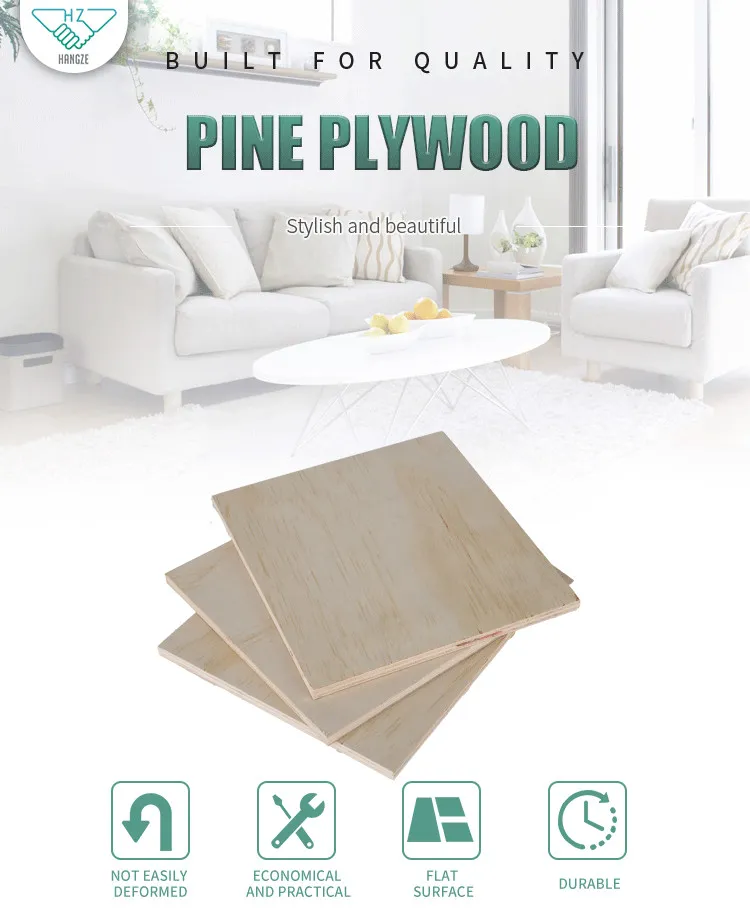 4mm 7mm 9mm 12mm 15mm Pine Plywood 18mm Yellow Pine Wood Lumber