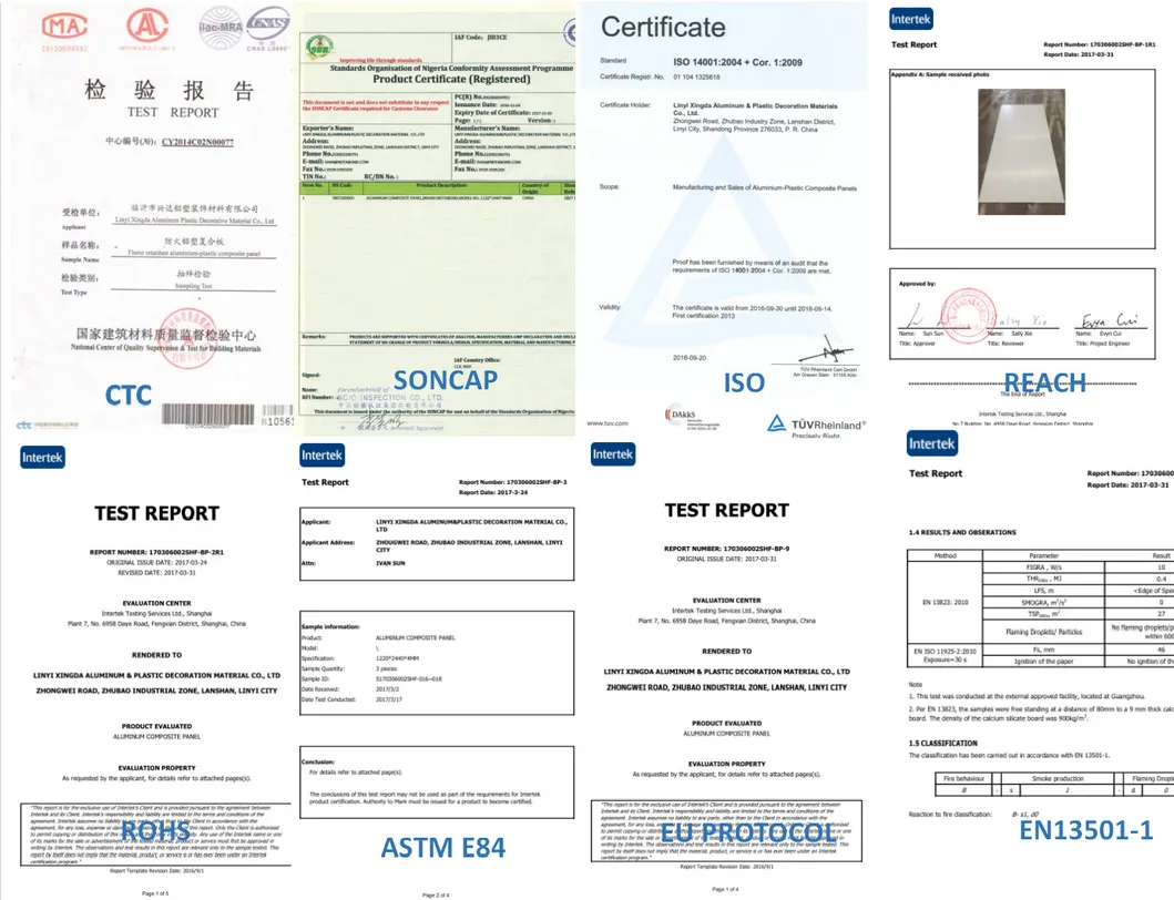 4mm PVDF Alucobond′s Aluminum Composite Wall Panel with 4′*8′