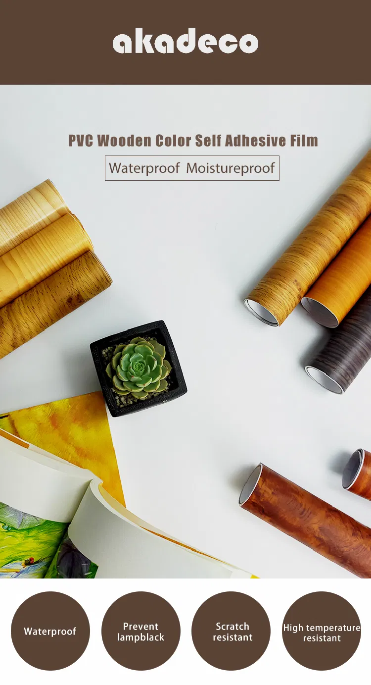 Akadeco Wholesale Safe and Practical Hot Sell 45cm*10m Furniture PVC Decoration 3D Wallpaper Renovated Furniture