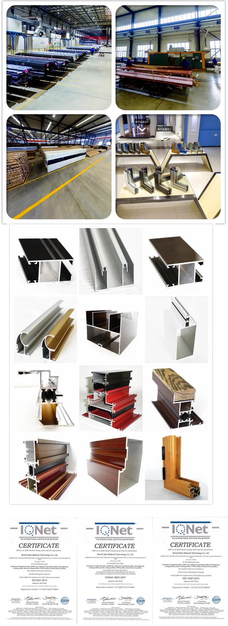 Aluminium 6063 6061 Extruded Profile for Casement Window and Doors