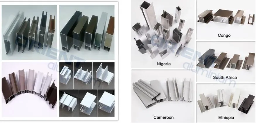 Aluminium Profile for Mexico Sliding Window on Mill Finished Coating Anodized Surface