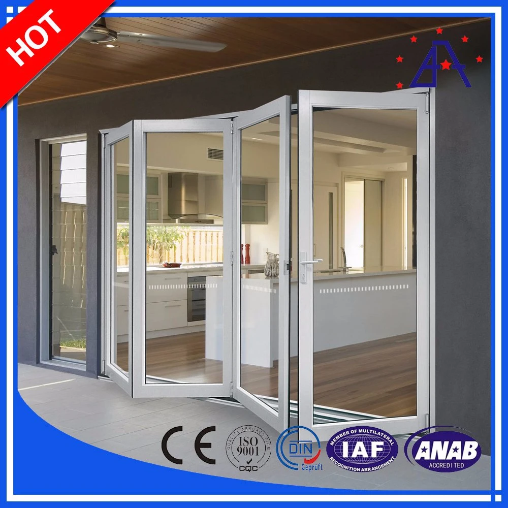Aluminum/Aluminum Folding Doors and Windows for Shop and Home and Hotel