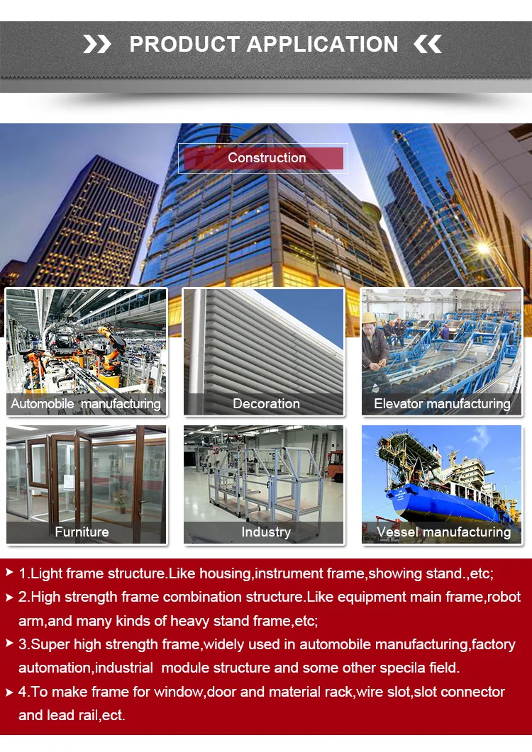 Aluminum Profile Aluminium I 40mm*40mm Extrusion Section Slotted 8mm