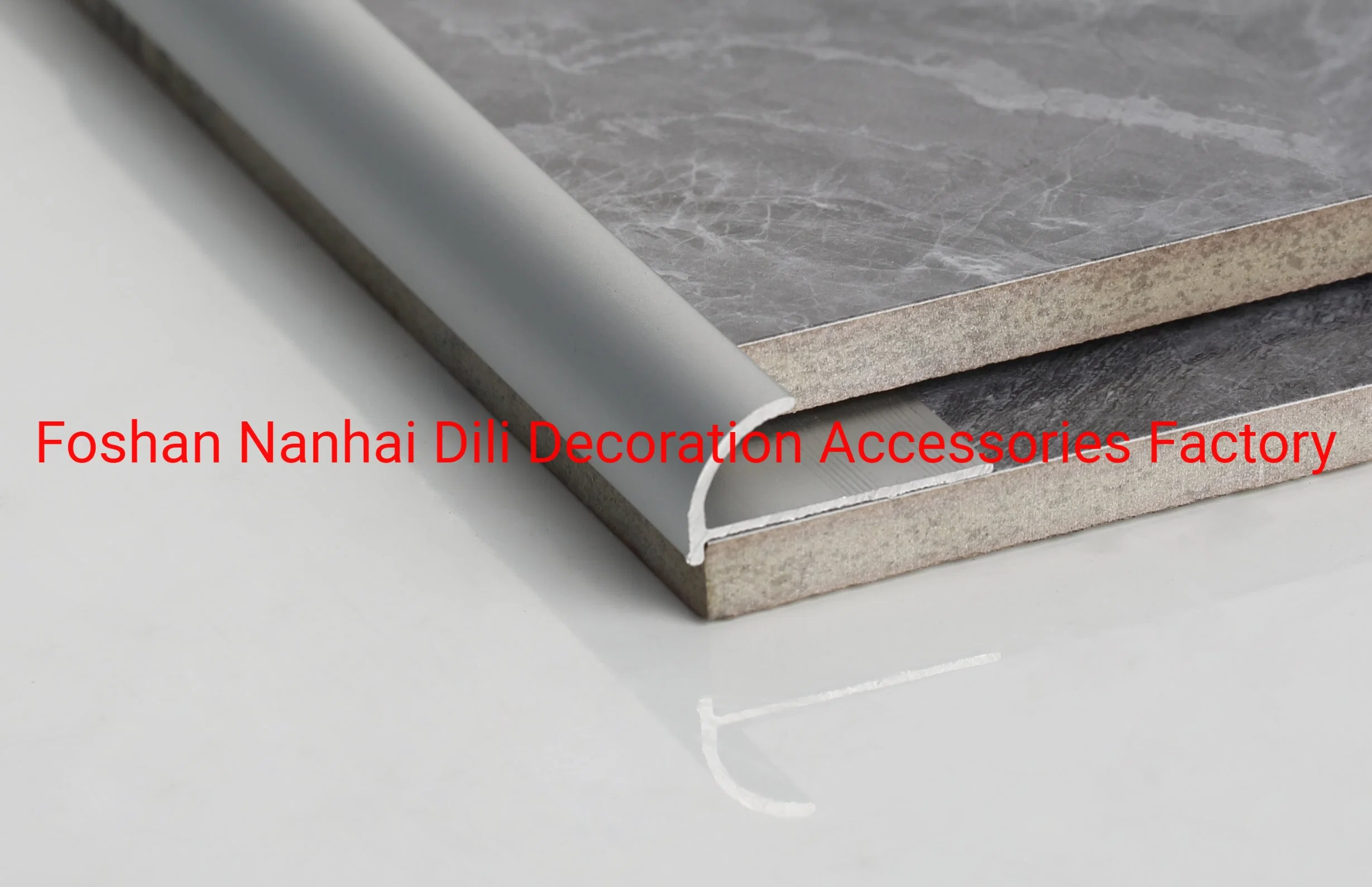 Building Material Aluminum Ceramic Tile Edge Trim 12mm Matte Silver