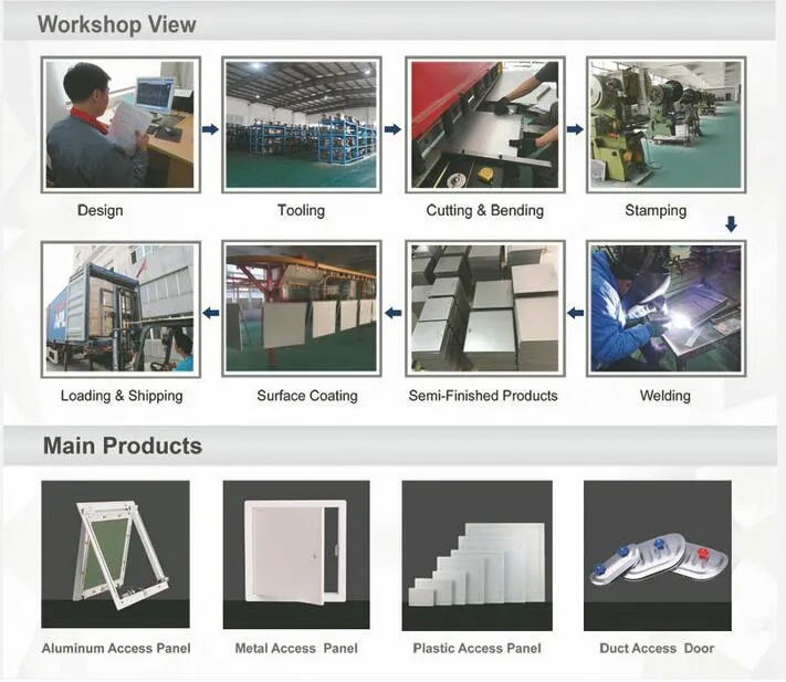 Ceiling Decorative Anodized Aluminum Access Panel with Push Open AP7730