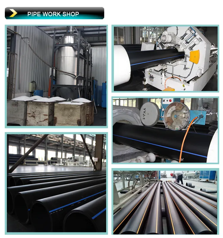 China Manufacturers 100% Raw Material Water Supply System 225mm PE Pipe