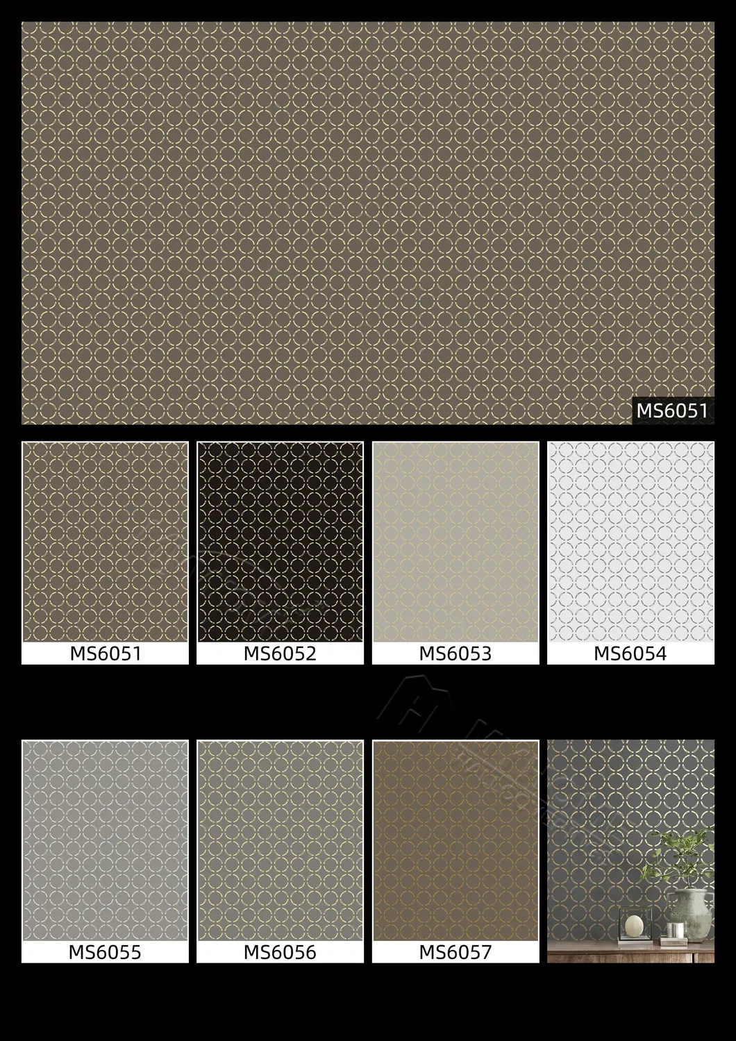 China Supply Wall Coverings with Foil Wallpaper