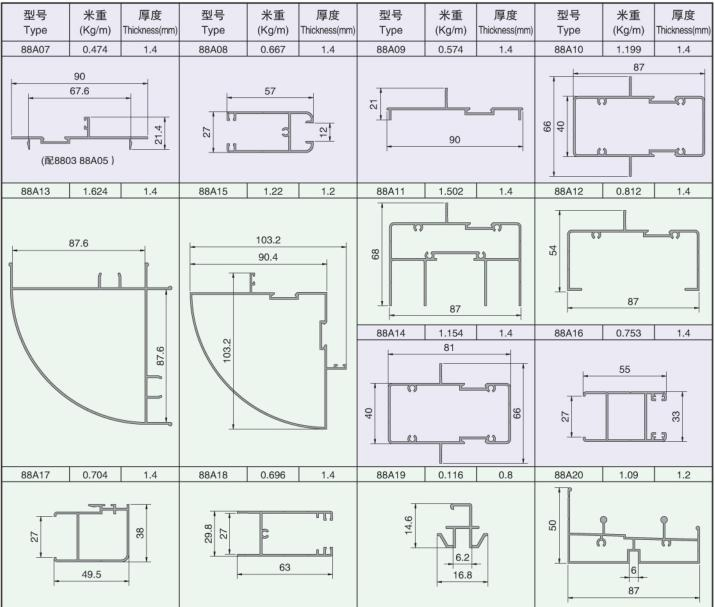 Construction Aluminum Manufacturer Supplying Extruded Aluminium Sliding Window and Door Profile