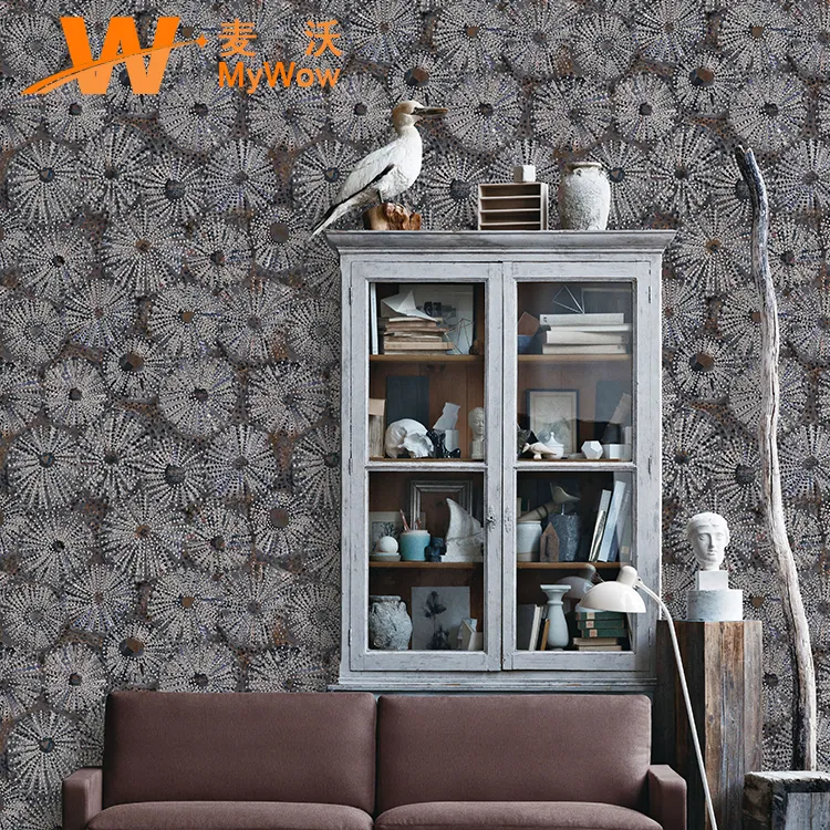 Country Style Wholesale Supplier Vintage Wallpaper PVC Wallpaper
