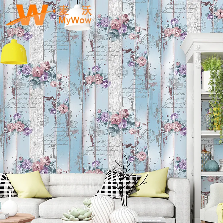 Country Style Wholesale Supplier Vintage Wallpaper PVC Wallpaper