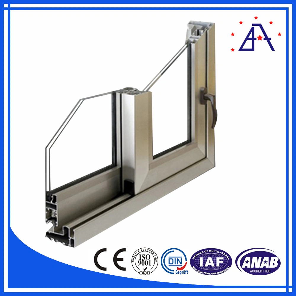 Custom Construction Extruded Industrial Windows and Doors Polishing Aluminium Alloy Extrusion Profile