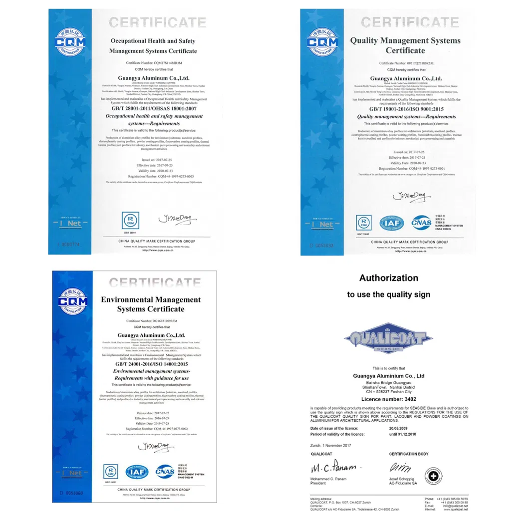 Customized Anodizng Colour High Quality Certification Best Price Aluminium Aluminum Aluminio Profile Window Door
