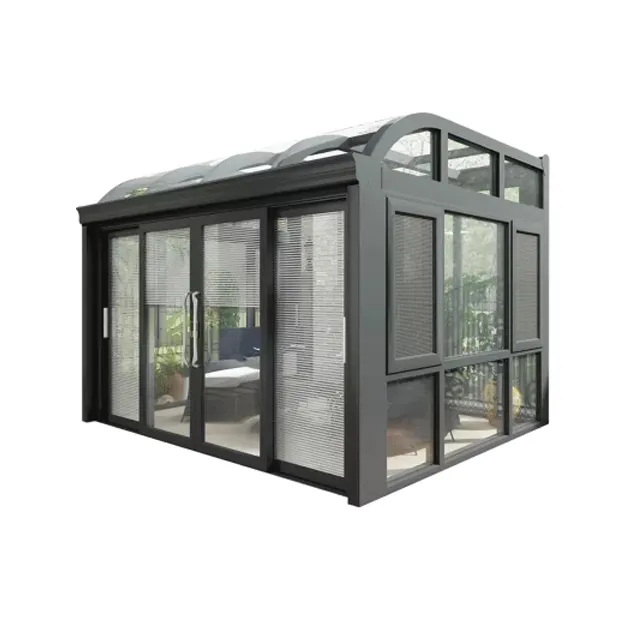 Customized Design Thermal Break Aluminum Frame Glass House Sunroom