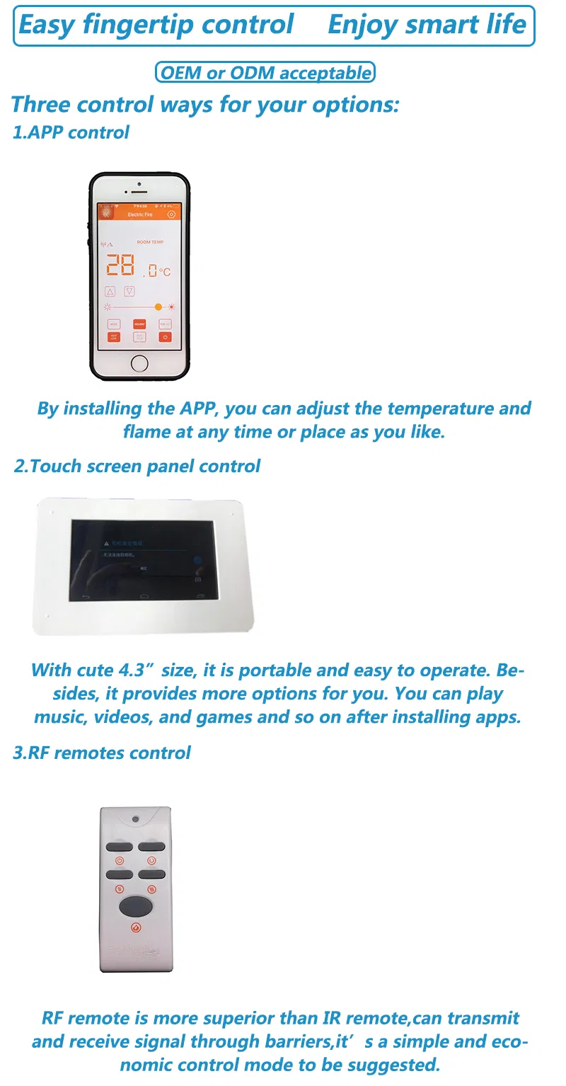 Decorative Electric Fireplace No Heat Free Standing with Remote Control Function