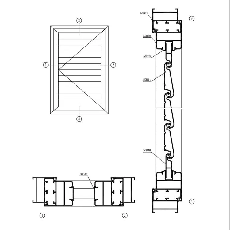 Double Tempered Glass Thermal Break Aluminum Sound Resistance Casement Window
