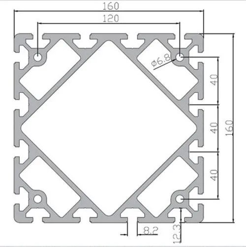 EL Procesamiento De Dibujo De Perfiles De Aluminio Personalizados