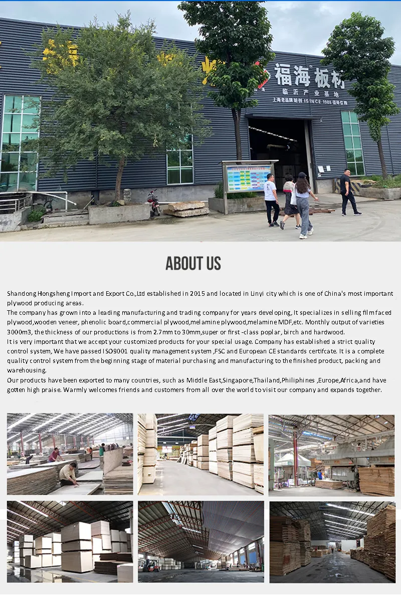 FSC Approved 7mm / 18mm / 12mm Commercial Plywood Bb / Cc Grade Poplar Core Okoume / Bintangor Birch Plywood for Furniture Indoor