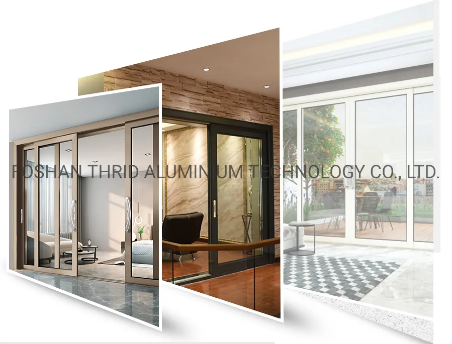 High Quality Wooden Color German Brand Hardware Aluminum Casement Window & Door Double Glazed Windows