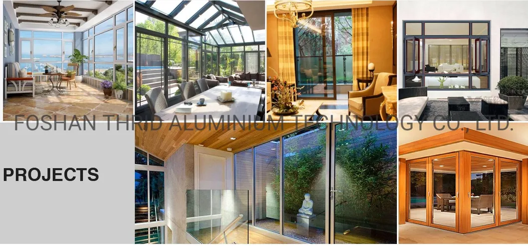 High Quality Wooden Color German Brand Hardware Aluminum Casement Window & Door Double Glazed Windows