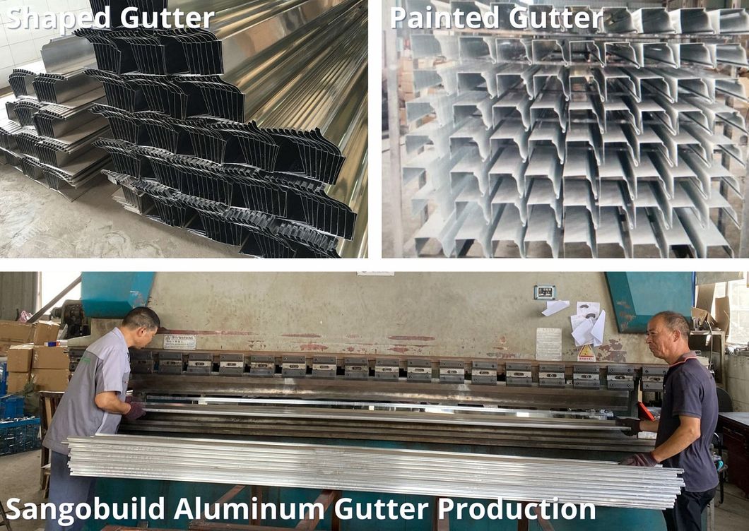 Hot Sale Aluminum Gutters and Downspouts Easy Install K-Style Gutter System Aluminum Products Roof Rainwater Gutter