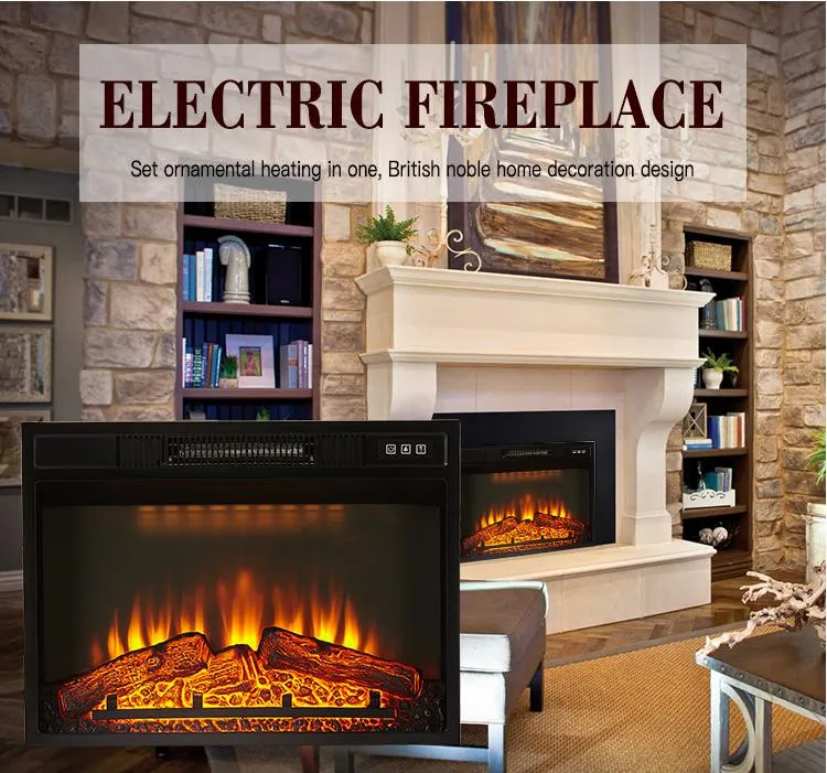 Hot Sale LED Simulation 3 Side Electric Fireplace with Heater/Without Heater