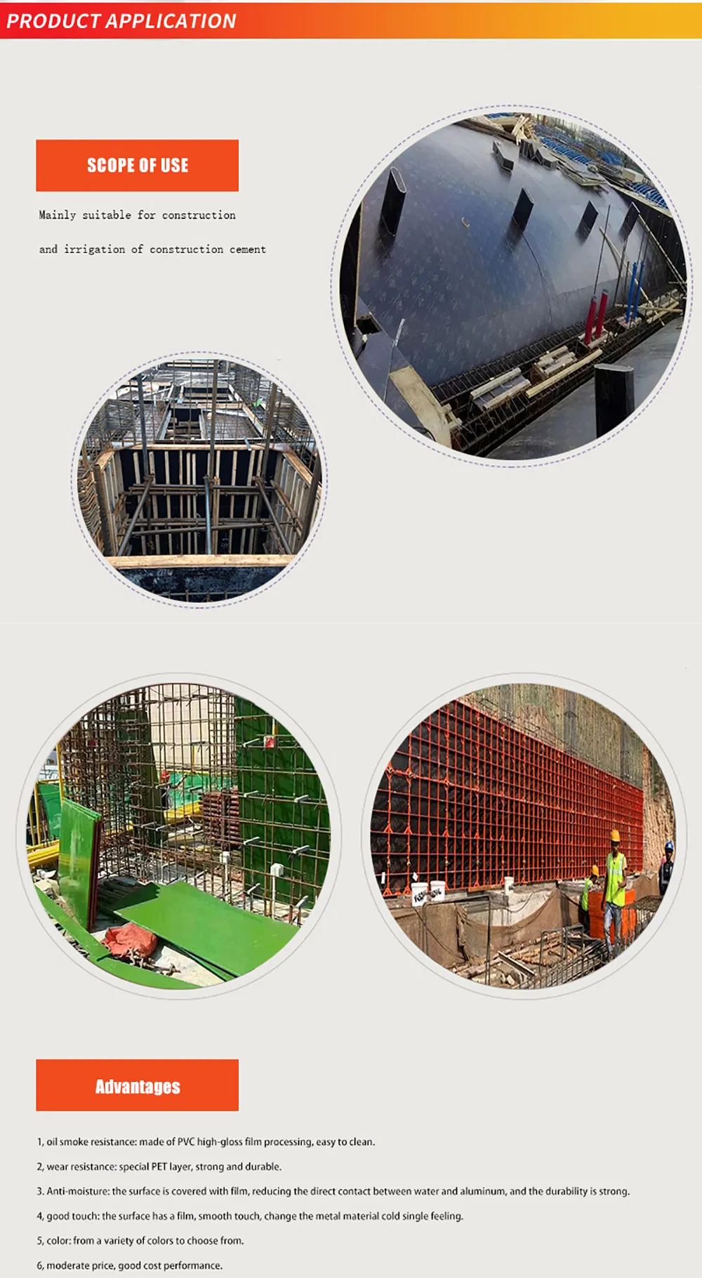 Hot Sales Building Material Shuttering Finger Jointed / Fresh Poplar Core Dynea Film 18mm Plastic Film Faced Plywood for Construction