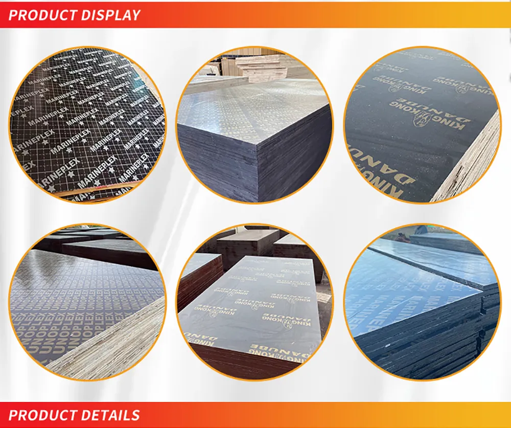 Hot Sales Building Material Shuttering Finger Jointed / Fresh Poplar Core Dynea Film 18mm Plastic Film Faced Plywood for Construction