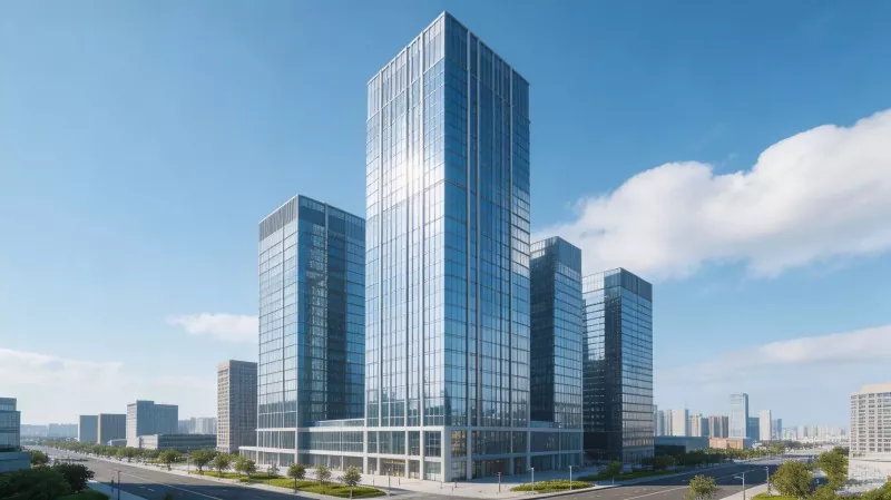 Steel Frame Financial Tower Construction 