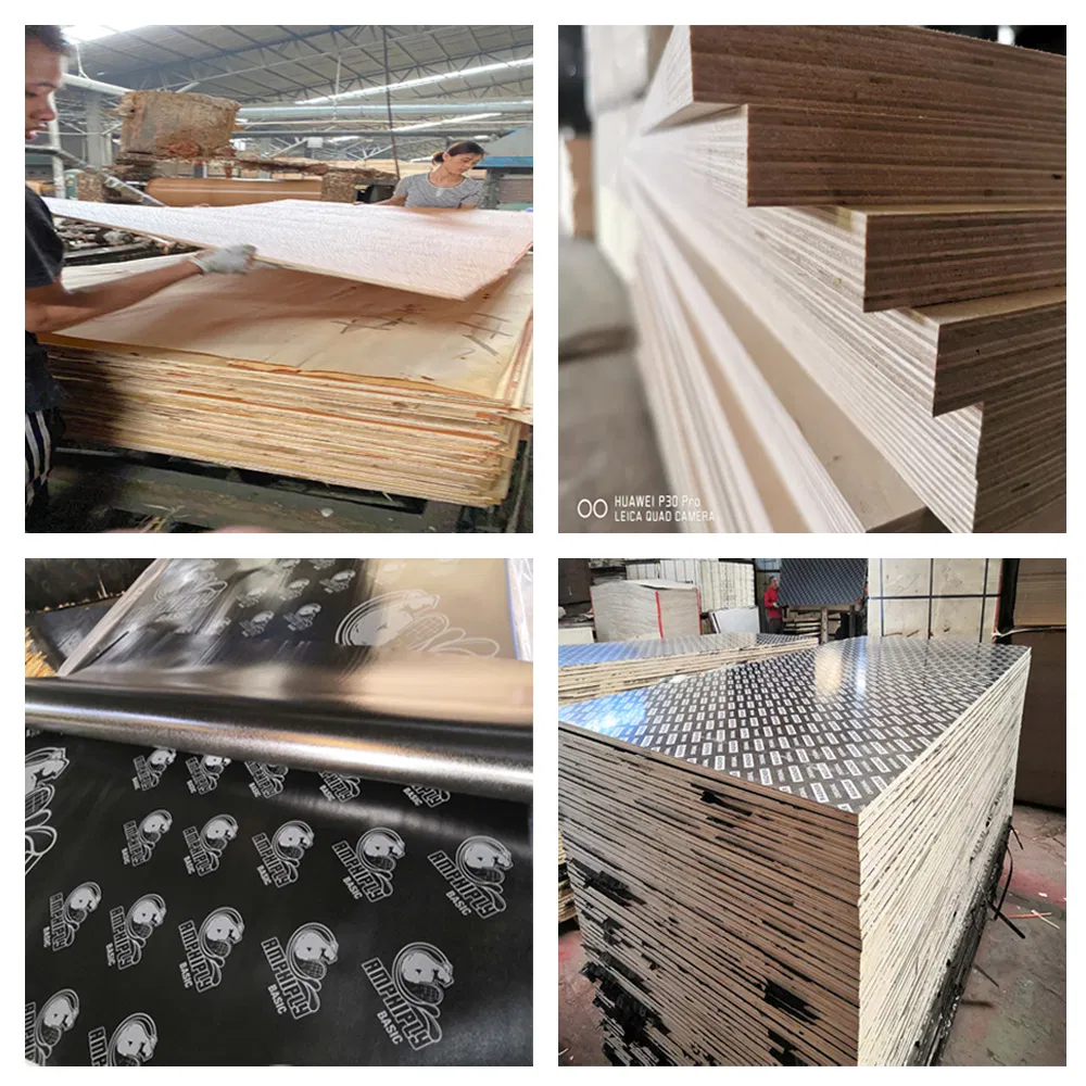 ISO China Building Material Shuttering Finger Jointed Core Dynea Film 18mm Plastic Film Faced Plywood for Construction