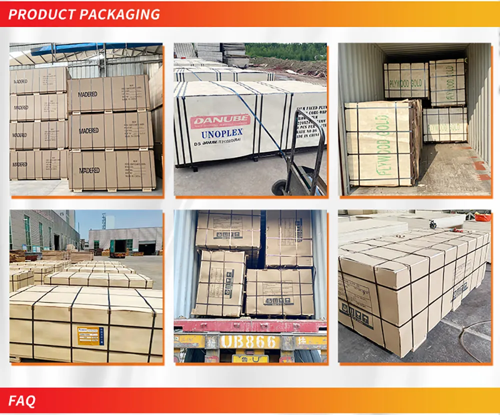 ISO China Building Material Shuttering Finger Jointed Core Dynea Film 18mm Plastic Film Faced Plywood for Construction