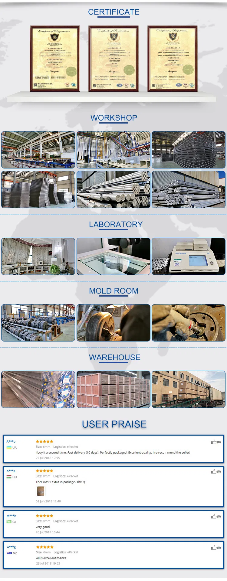 Italien Aluminium Profile Aluminum Profile Extrusion Pergola for Tile