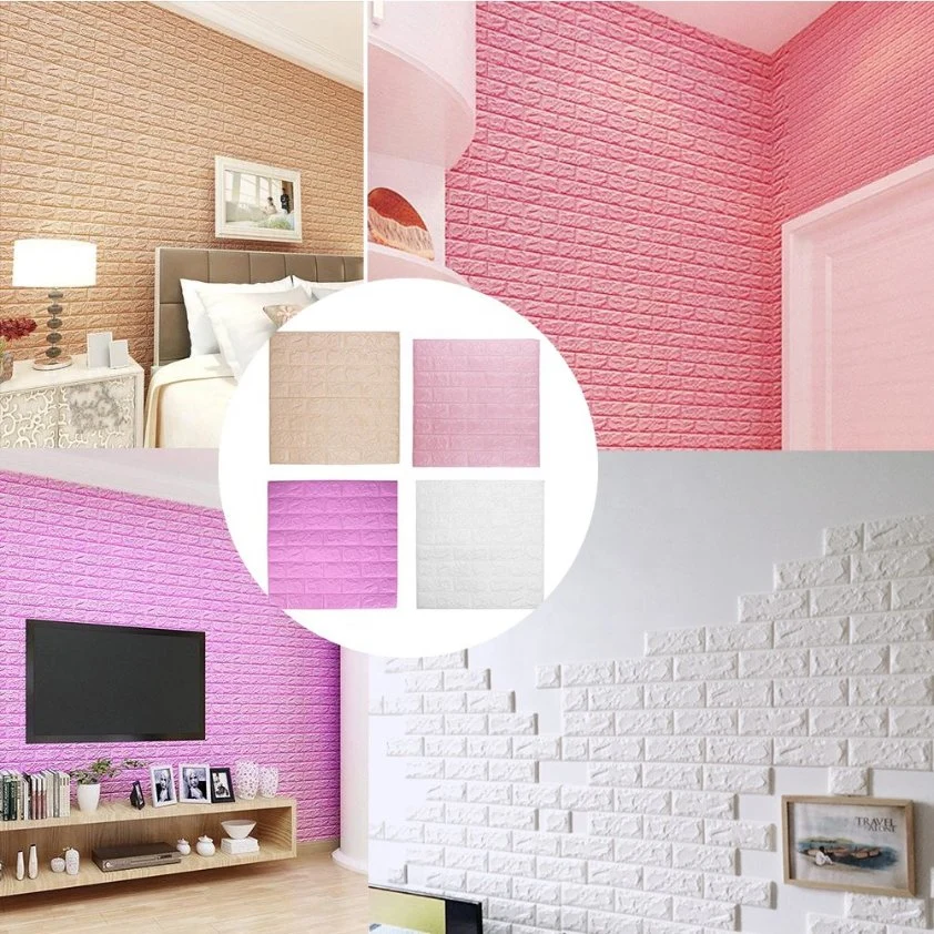 Living Room Self-Adhesive Waterproof Bedroom Wall Sticker Solid Color Wallpaper for Cement Wall Renovation