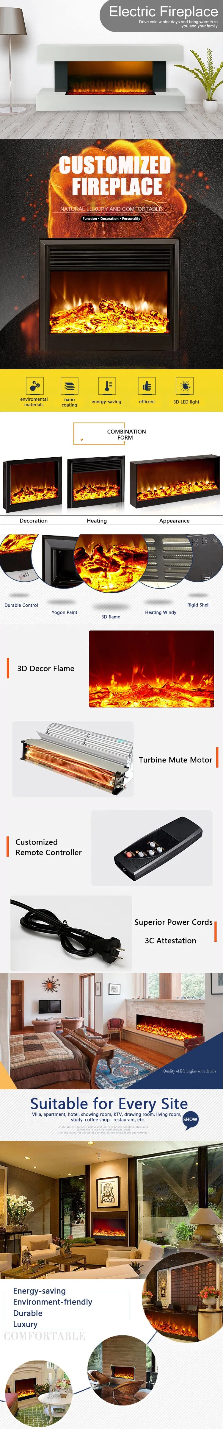 Luxurious Super Grand Size Warm Home Construction Electric Fireplace