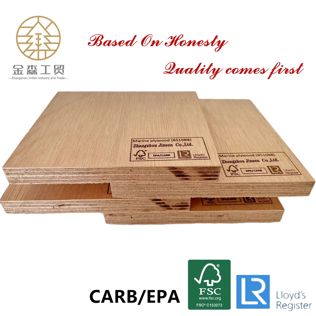 Marine Plywood Board Hardwood Bb/Bb FSC CE Jas Water Resistant WBP Glue Plywood Board