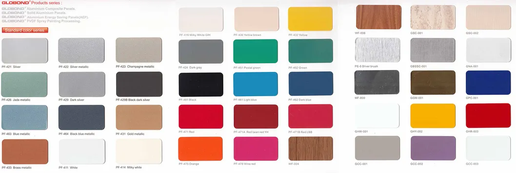 Signage Silver Golden Mirror Brush Nano PE PVDF Coating 2mm 10mm 6mm 3mm 4mm Ceiling Interior Exterior Outdoor Curtain Wall Facade Cladding Composite Aluminium