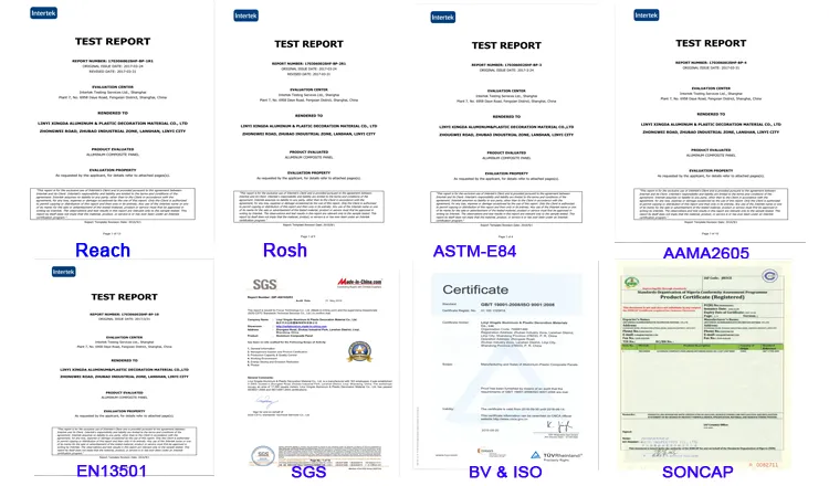 Smooth Surface 2mm 3mm Signage Aluminum Composite Board with ASTM E84