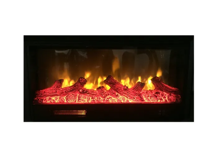 Wall Mounted LED Changeable Flame Thermostat Remote Control Electric Fireplace