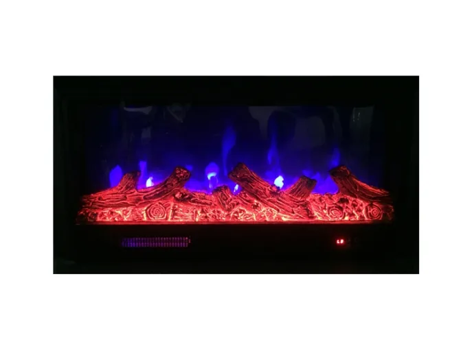 Wall Mounted LED Changeable Flame Thermostat Remote Control Electric Fireplace