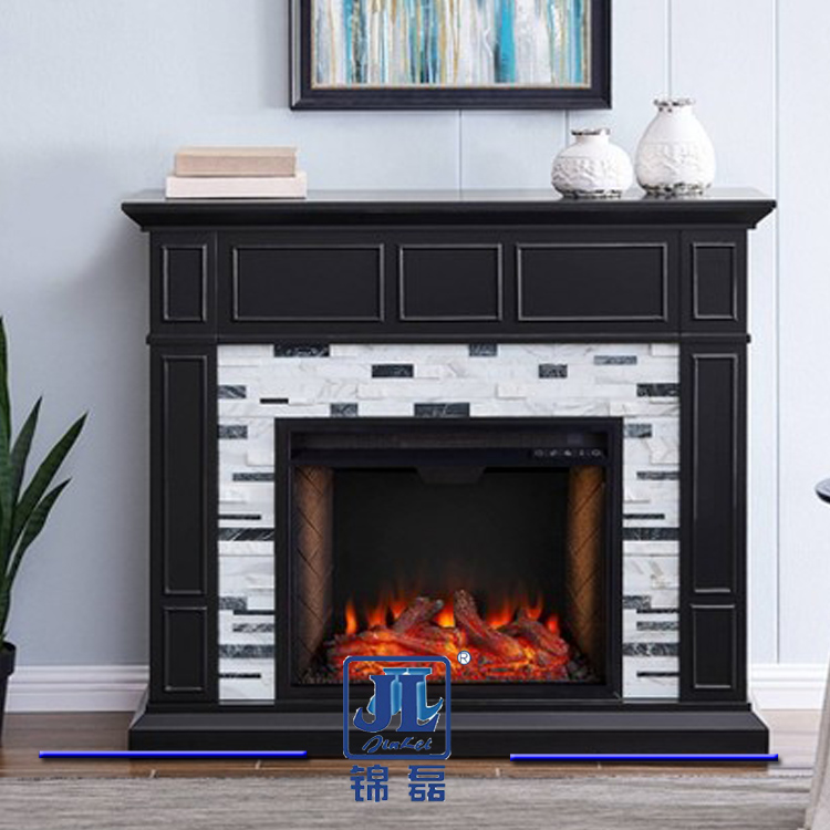 White Marble Fireplace with Carving for Indoor
