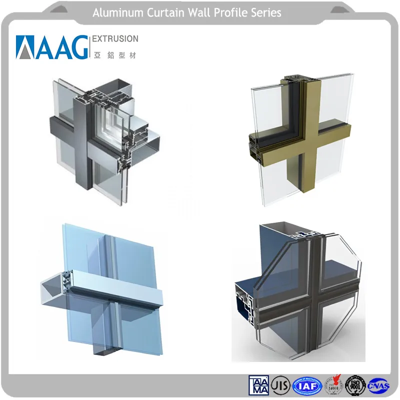 Wholesale Construction Profile Aluminum Facade Windows Doors and Curtain Wall Glass